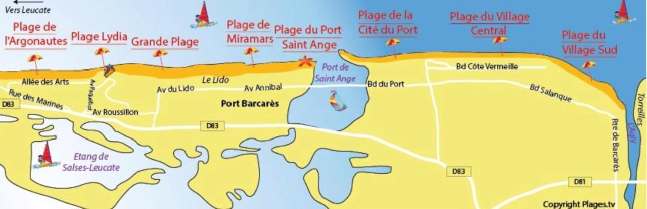 Chez Francoise Lägenhet Le Barcarès Exteriör bild